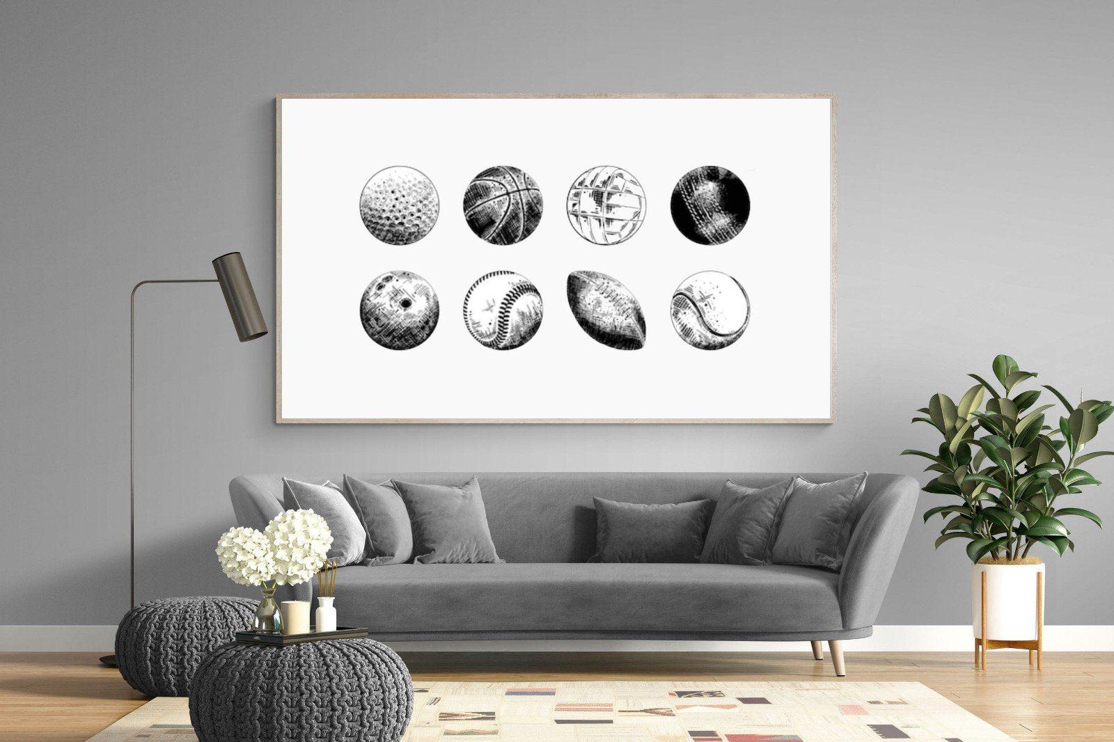 Bat & Ball-Wall_Art-220 x 130cm-Mounted Canvas-Wood-Pixalot