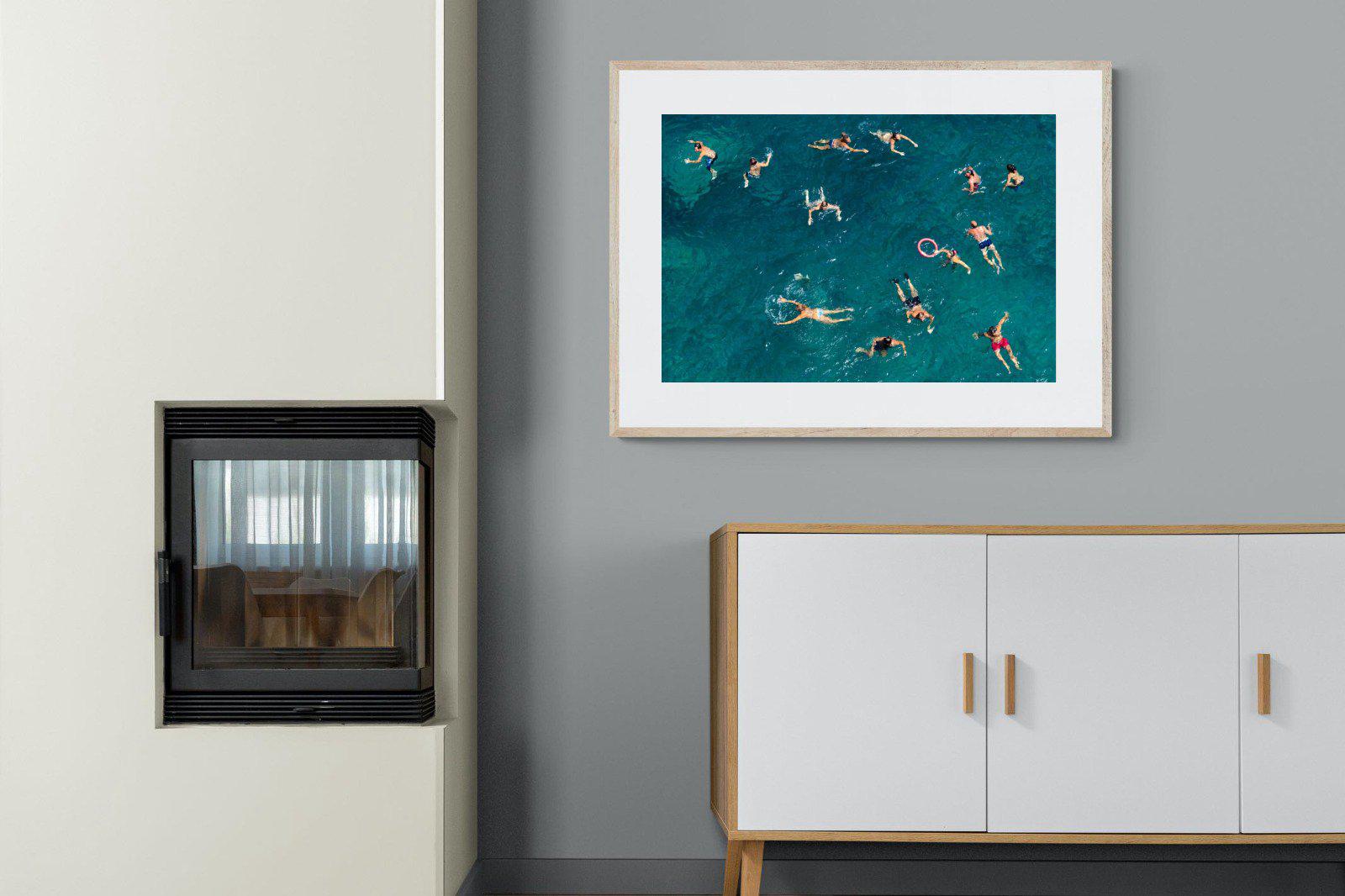 Bathers-Wall_Art-100 x 75cm-Framed Print-Wood-Pixalot