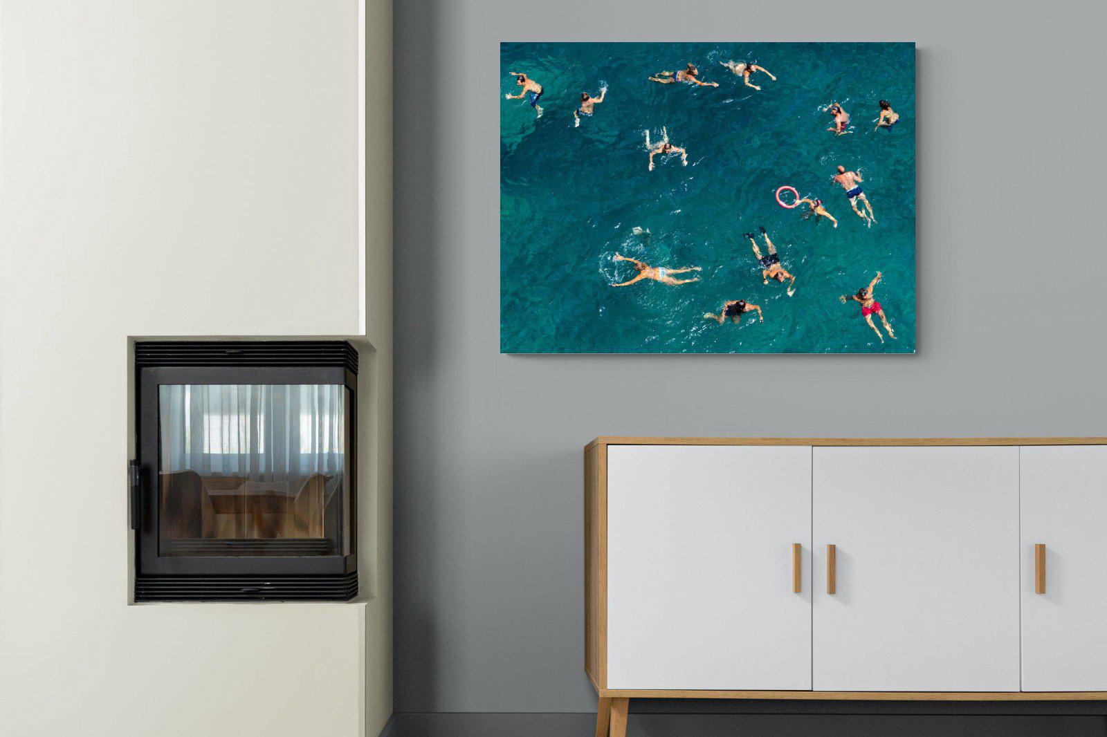 Bathers-Wall_Art-100 x 75cm-Mounted Canvas-No Frame-Pixalot