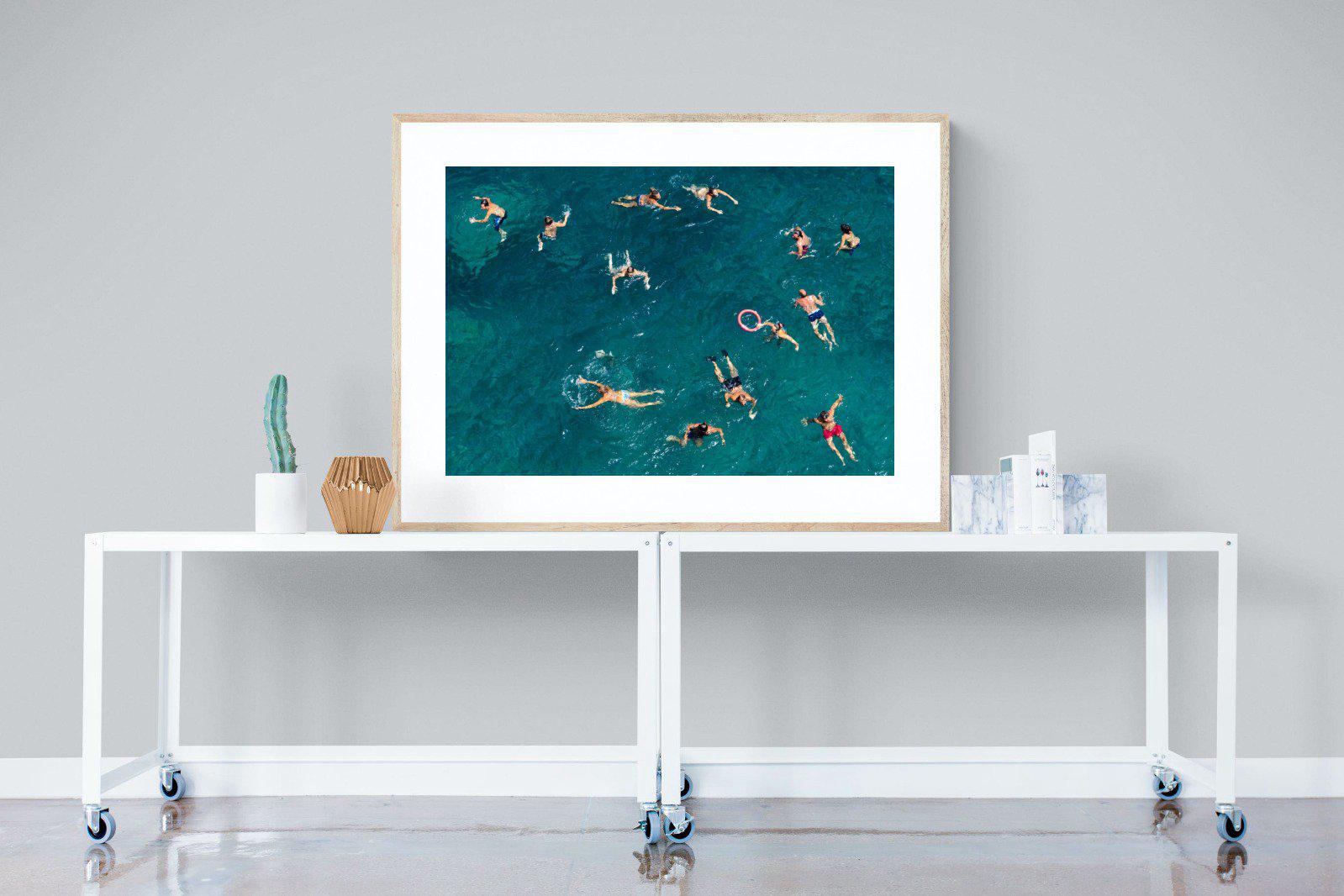 Bathers-Wall_Art-120 x 90cm-Framed Print-Wood-Pixalot