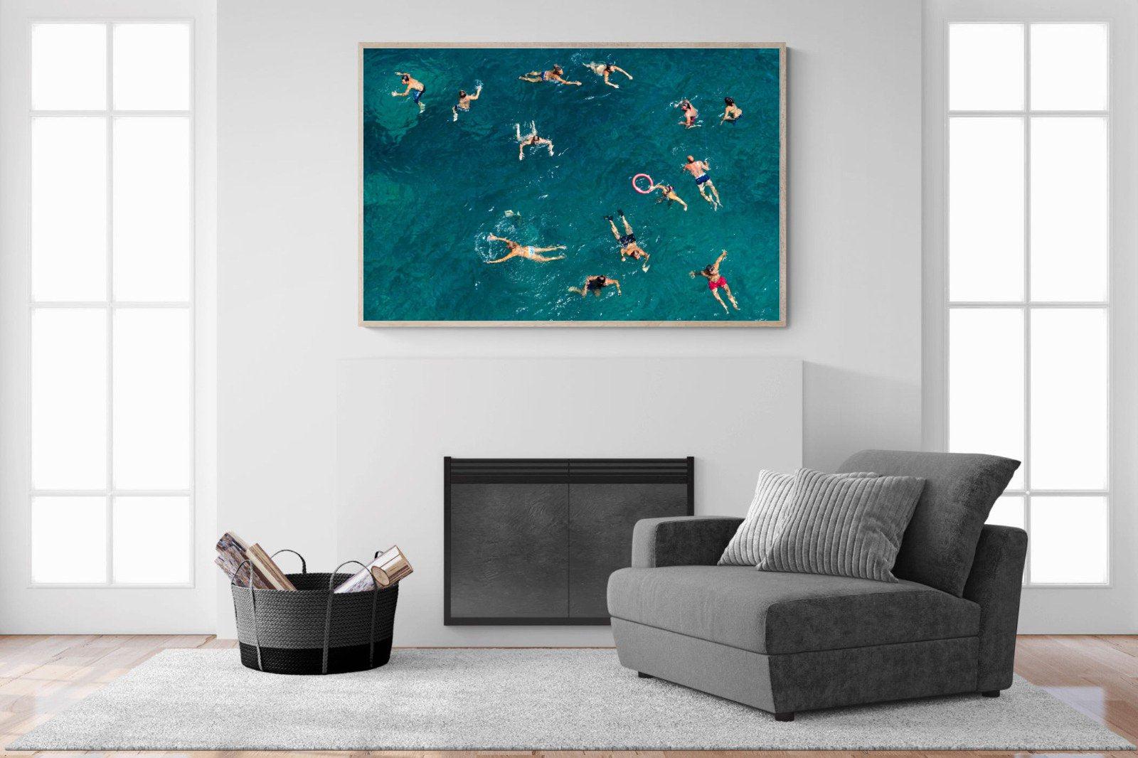 Bathers-Wall_Art-150 x 100cm-Mounted Canvas-Wood-Pixalot