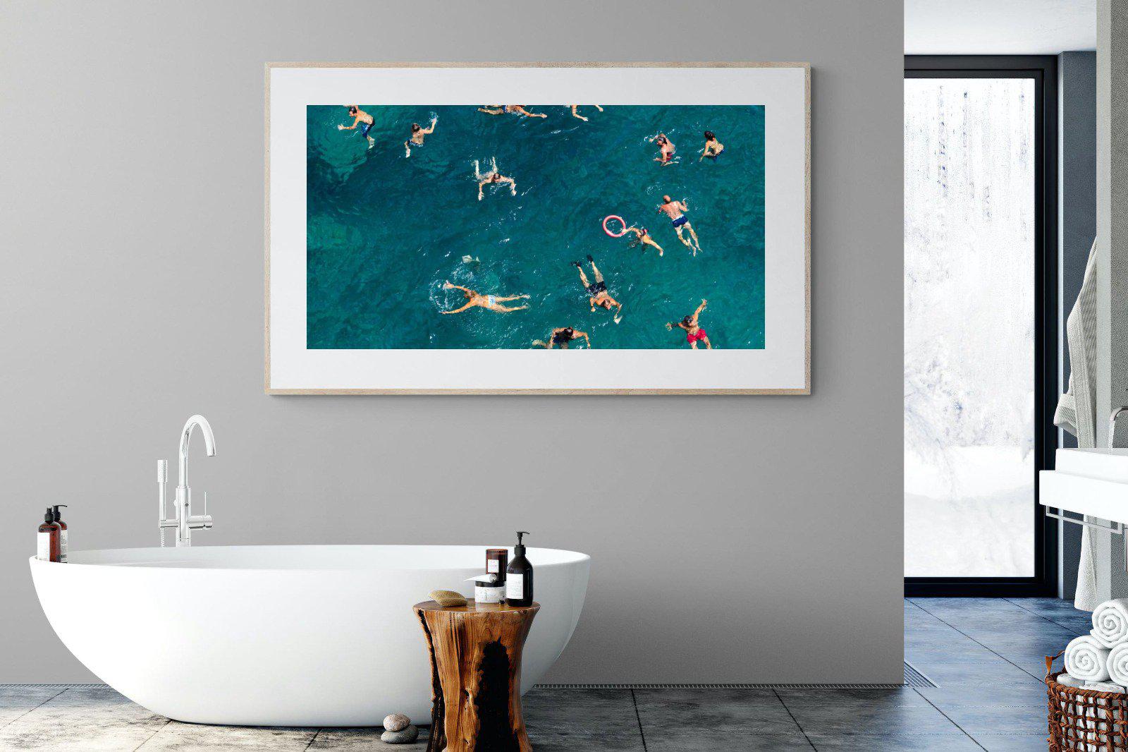 Bathers-Wall_Art-180 x 110cm-Framed Print-Wood-Pixalot