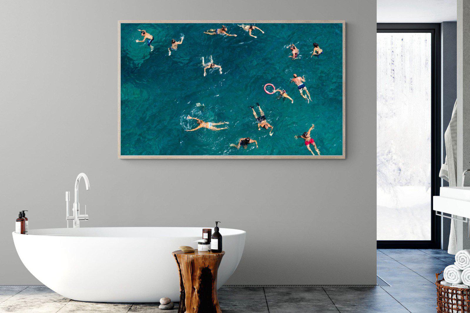 Bathers-Wall_Art-180 x 110cm-Mounted Canvas-Wood-Pixalot