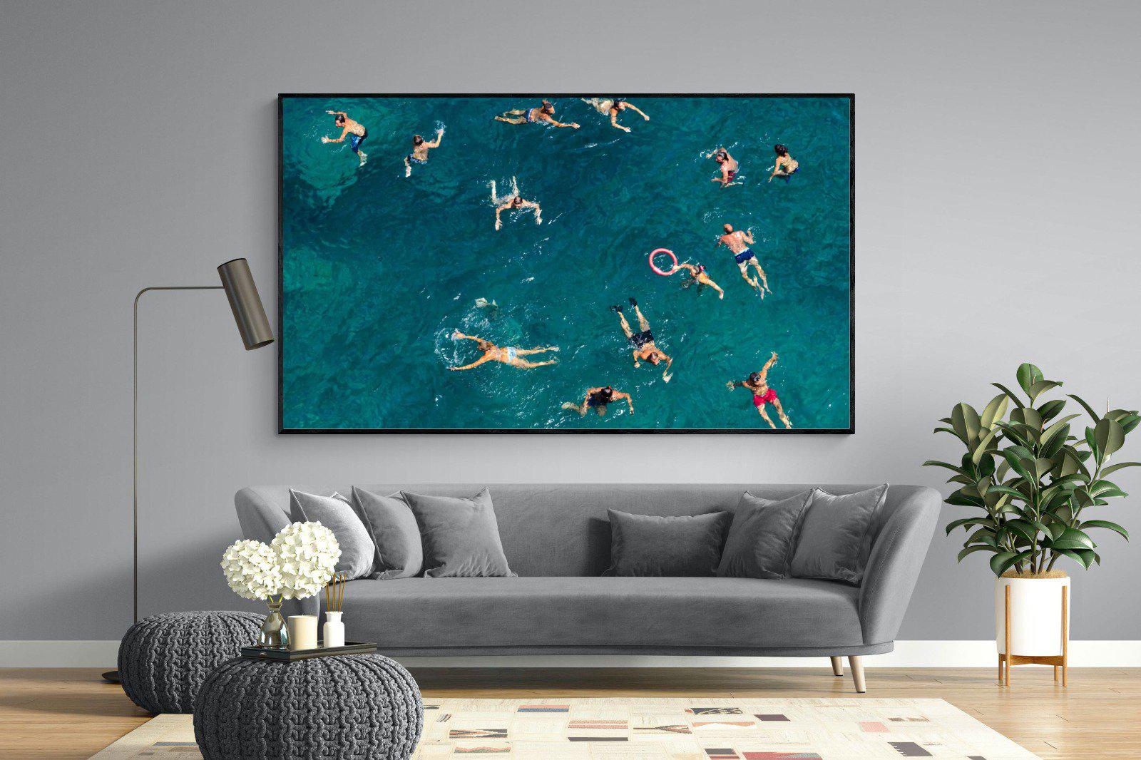 Bathers-Wall_Art-220 x 130cm-Mounted Canvas-Black-Pixalot