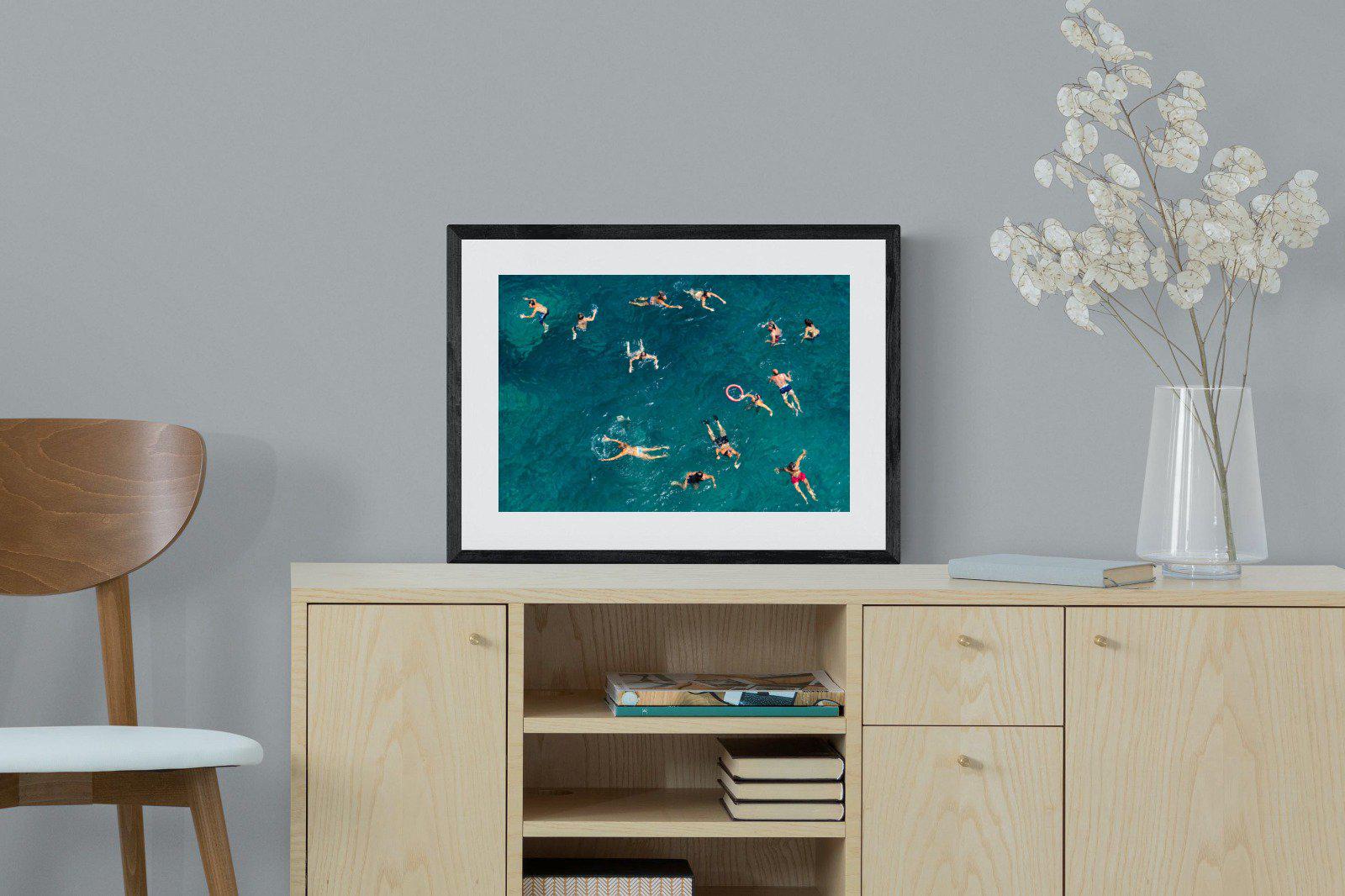 Bathers-Wall_Art-60 x 45cm-Framed Print-Black-Pixalot