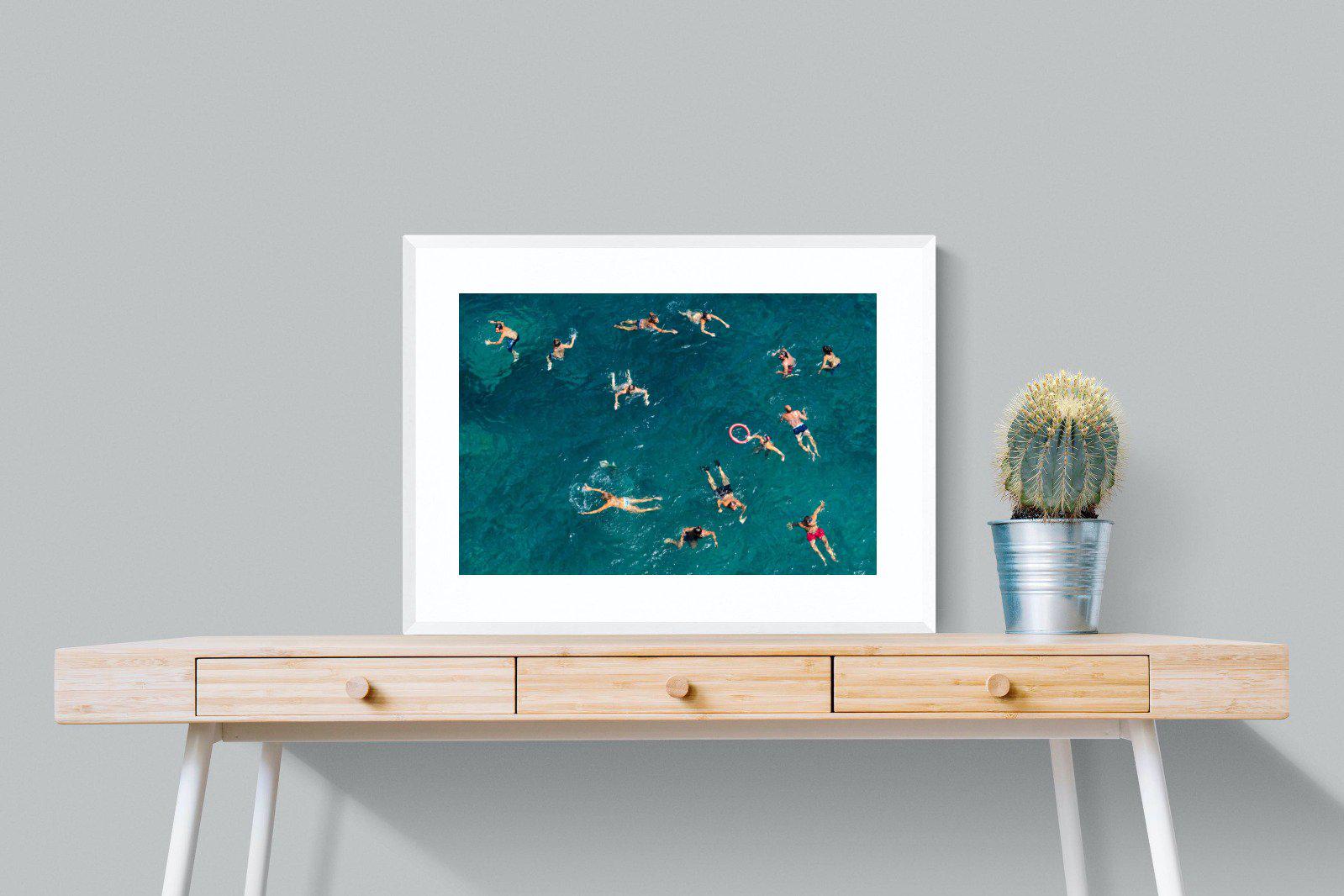 Bathers-Wall_Art-80 x 60cm-Framed Print-White-Pixalot