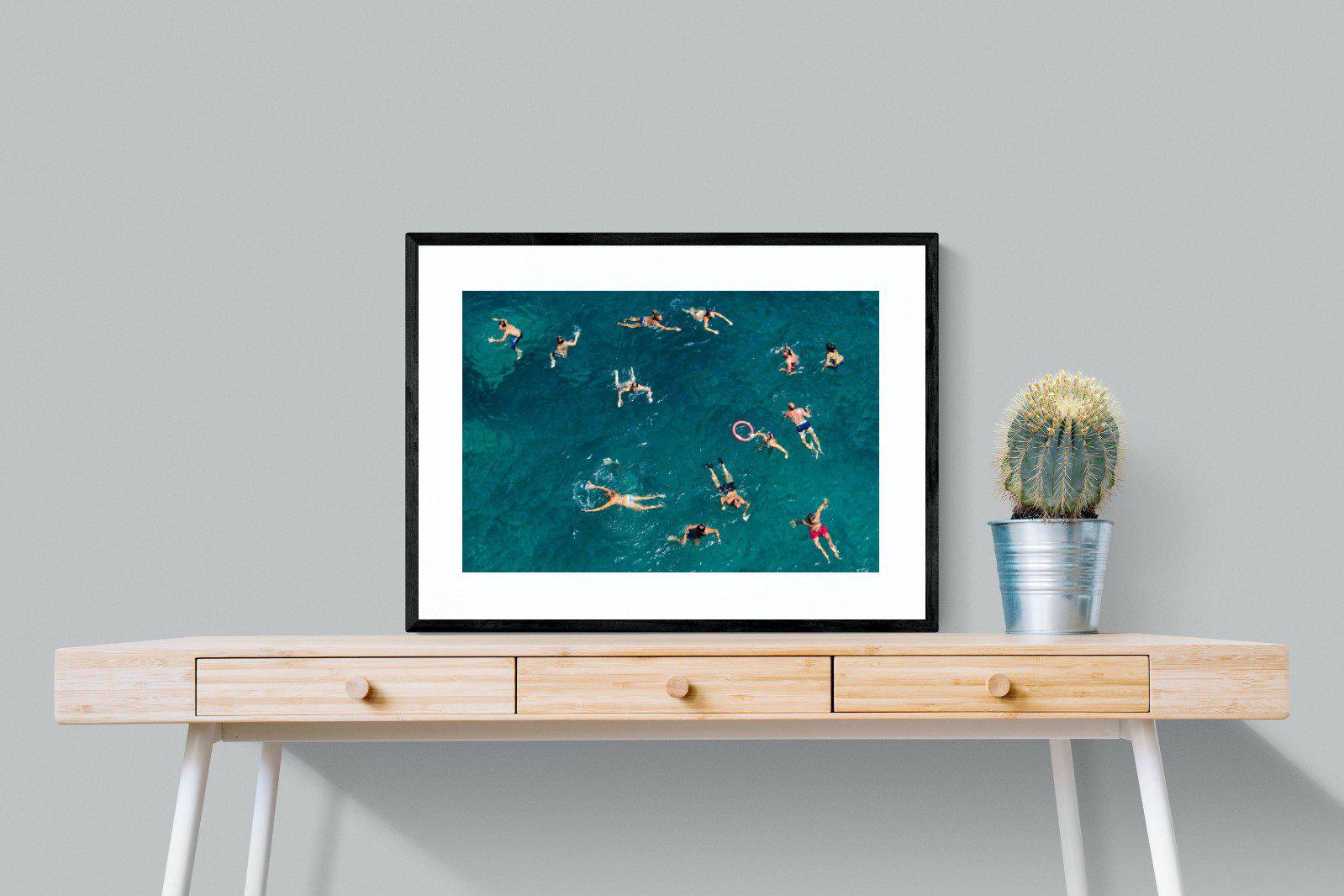 Bathers-Wall_Art-80 x 60cm-Framed Print-Black-Pixalot