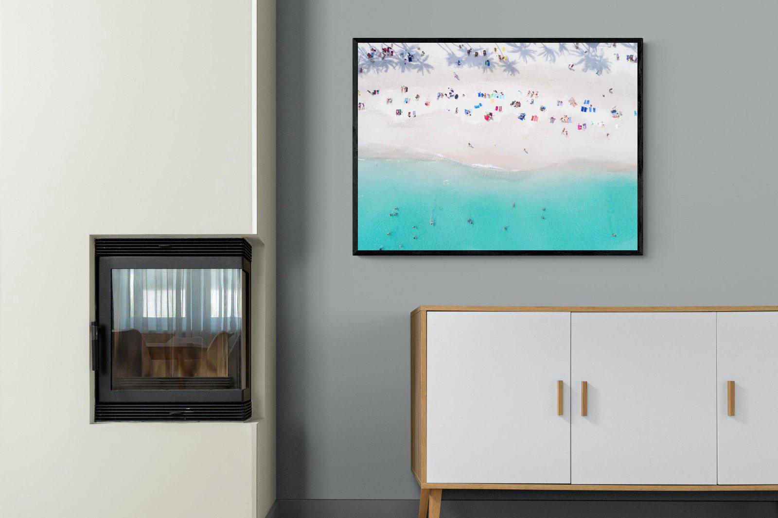 Beach Life-Wall_Art-100 x 75cm-Mounted Canvas-Black-Pixalot