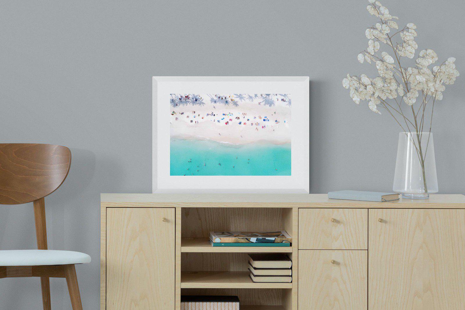 Beach Life-Wall_Art-60 x 45cm-Framed Print-White-Pixalot