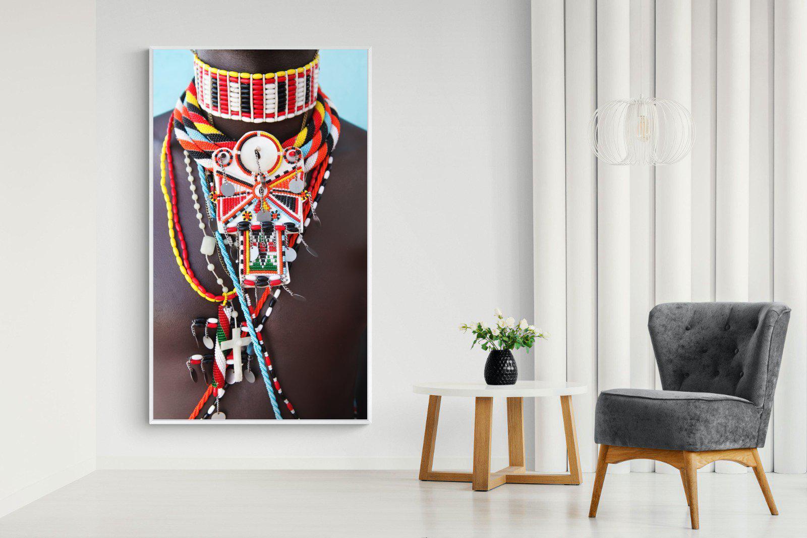 Beaded-Wall_Art-130 x 220cm-Mounted Canvas-White-Pixalot