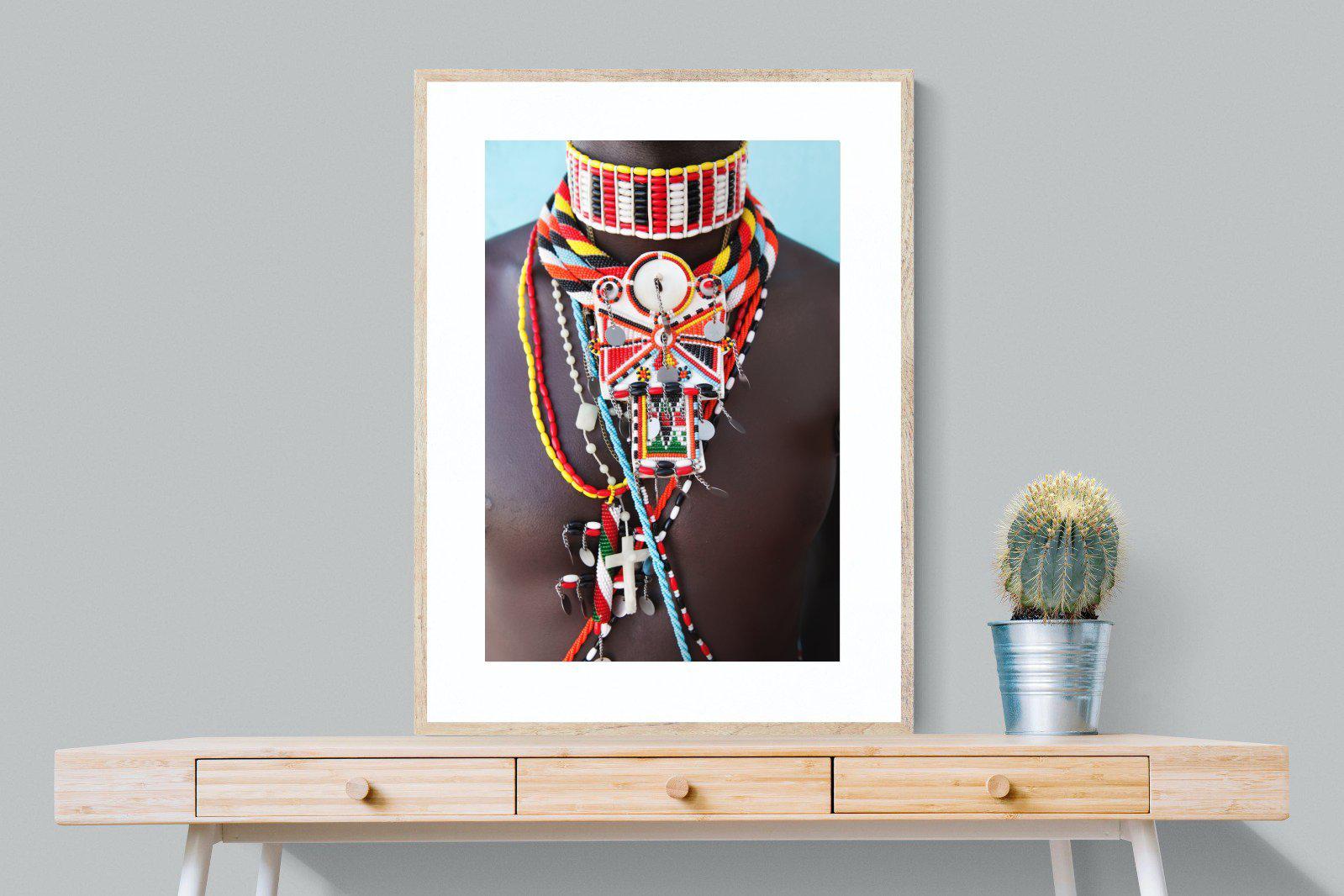 Beaded-Wall_Art-75 x 100cm-Framed Print-Wood-Pixalot