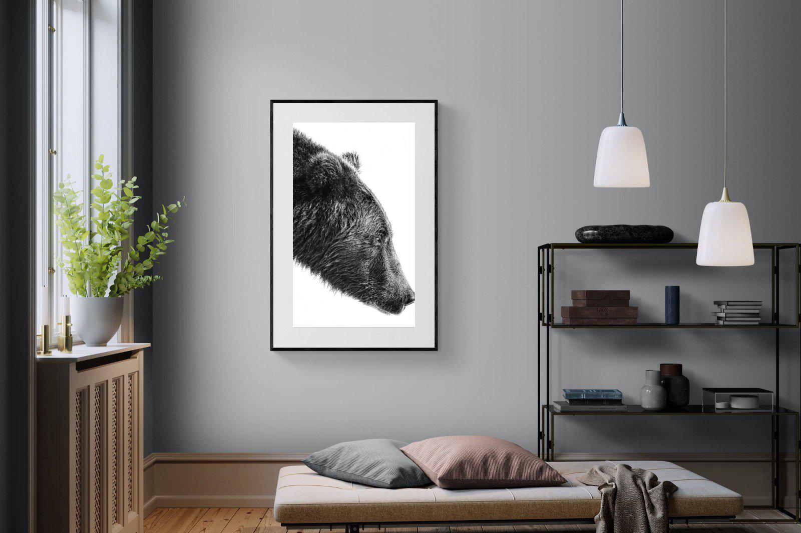 Bear-Wall_Art-100 x 150cm-Framed Print-Black-Pixalot