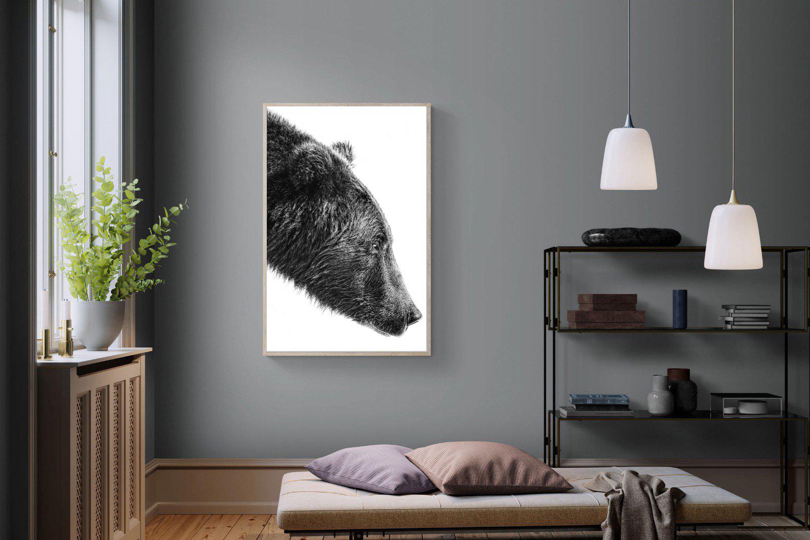 Bear-Wall_Art-100 x 150cm-Mounted Canvas-Wood-Pixalot