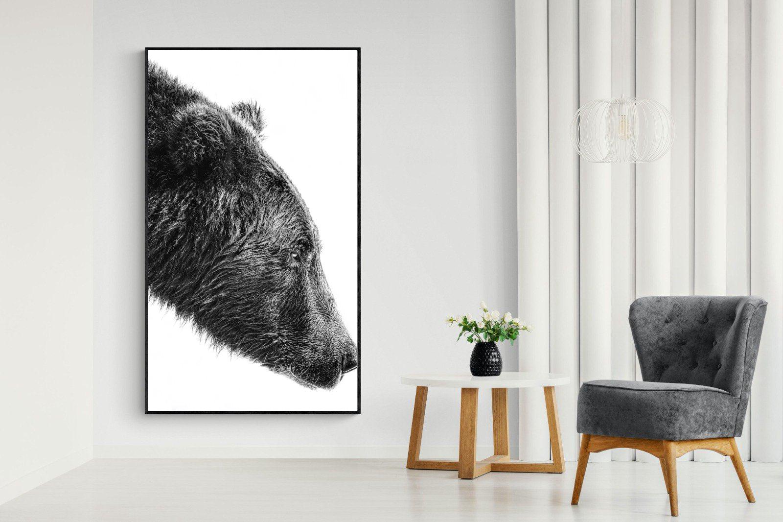 Bear-Wall_Art-130 x 220cm-Mounted Canvas-Black-Pixalot