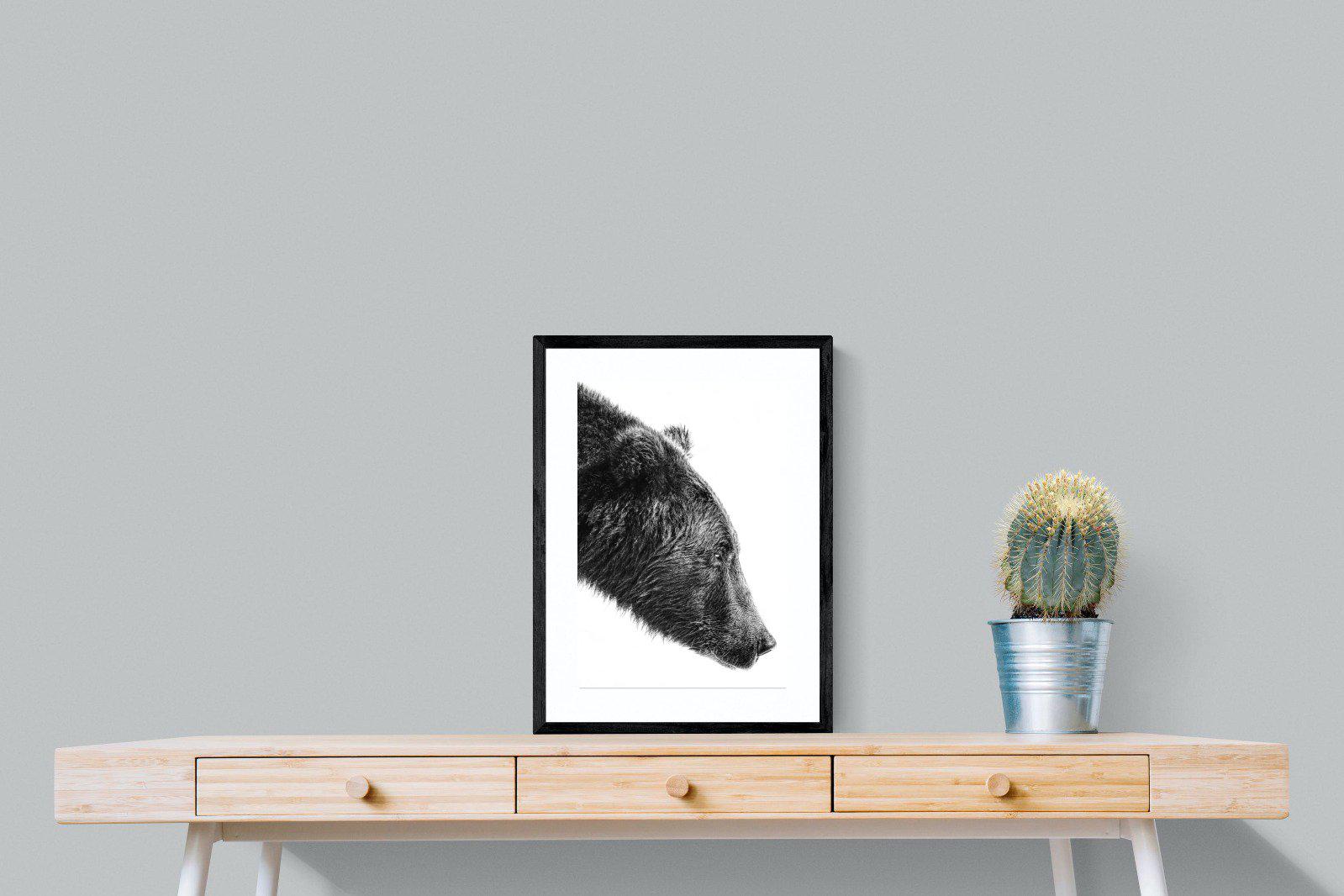 Bear-Wall_Art-45 x 60cm-Framed Print-Black-Pixalot