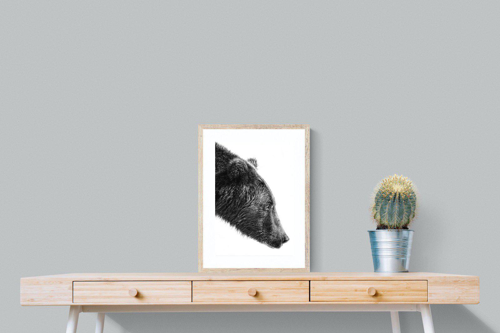 Bear-Wall_Art-45 x 60cm-Framed Print-Wood-Pixalot