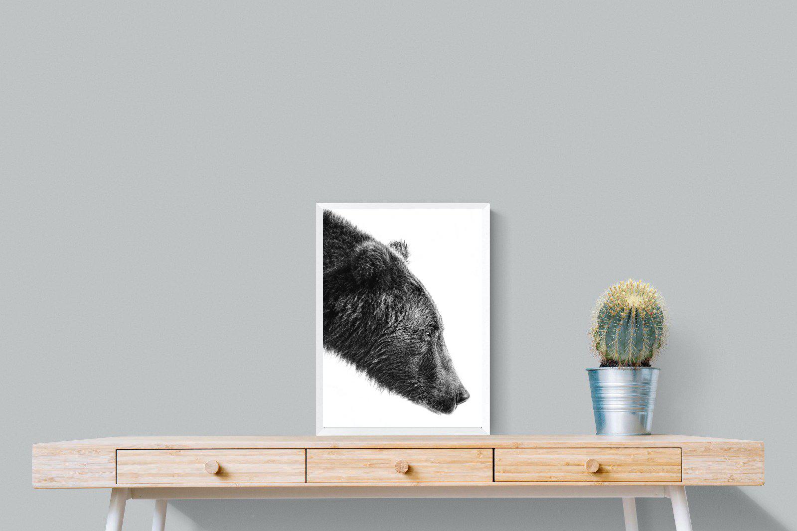 Bear-Wall_Art-45 x 60cm-Mounted Canvas-White-Pixalot