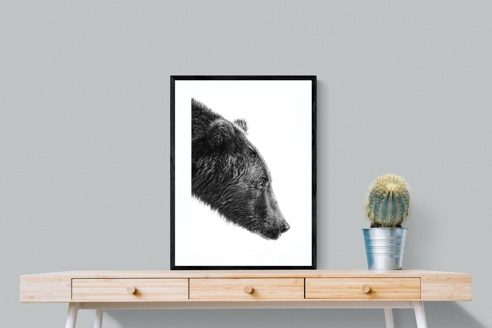Bear-Wall_Art-60 x 80cm-Framed Print-Black-Pixalot