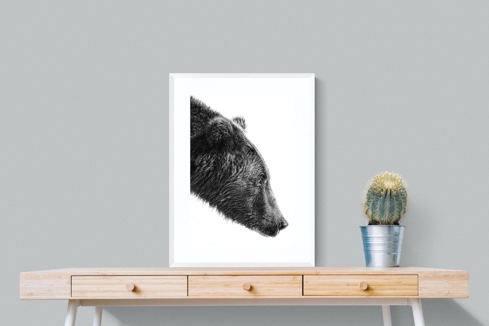 Bear-Wall_Art-60 x 80cm-Framed Print-White-Pixalot
