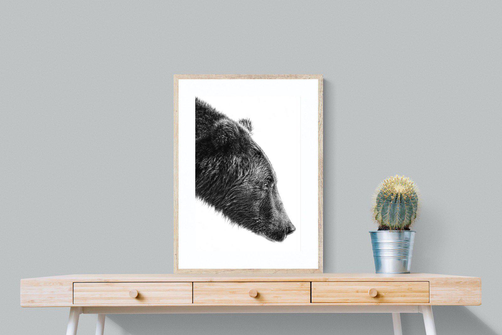 Bear-Wall_Art-60 x 80cm-Framed Print-Wood-Pixalot