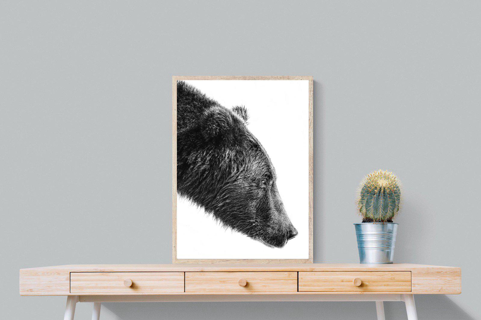 Bear-Wall_Art-60 x 80cm-Mounted Canvas-Wood-Pixalot