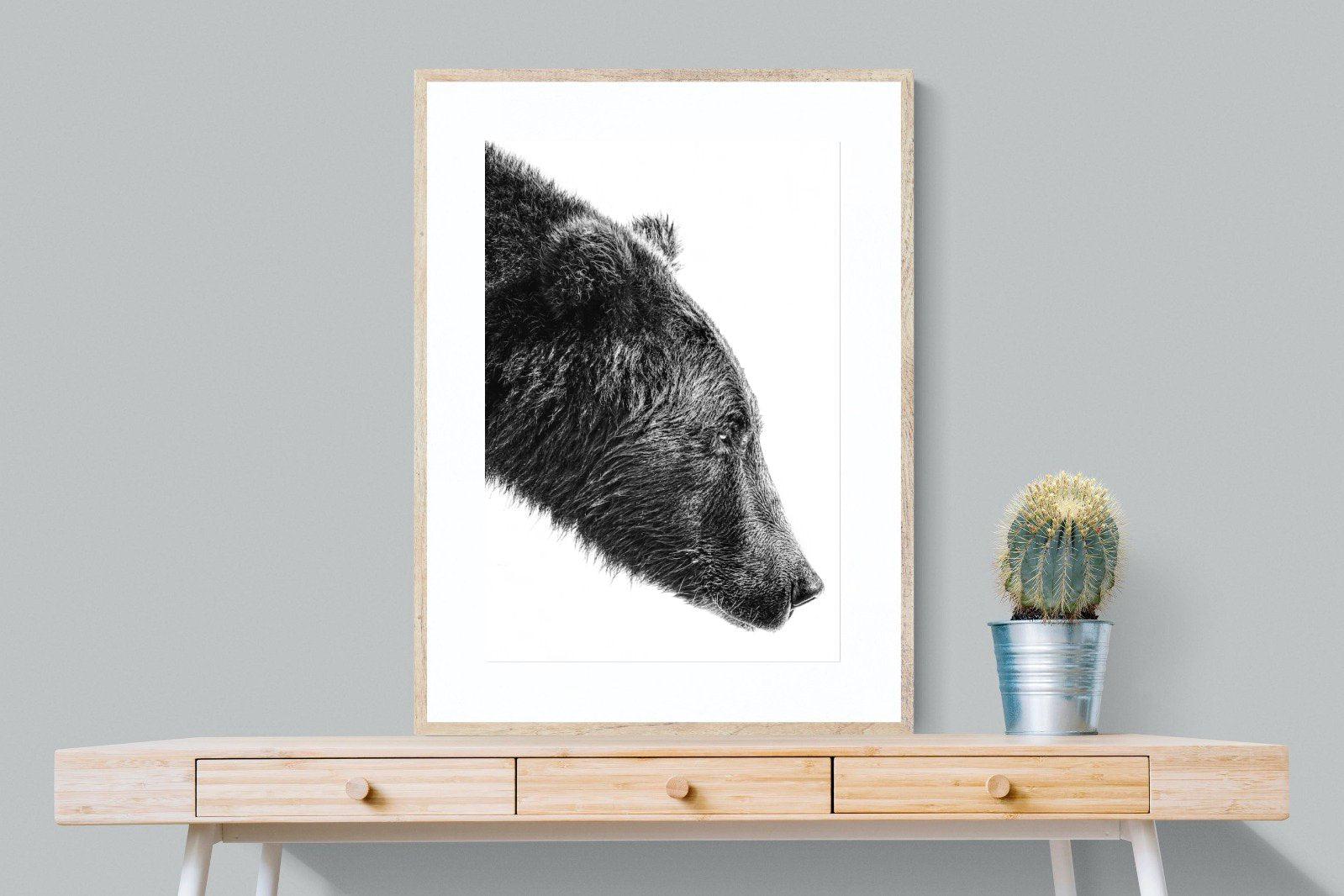 Bear-Wall_Art-75 x 100cm-Framed Print-Wood-Pixalot