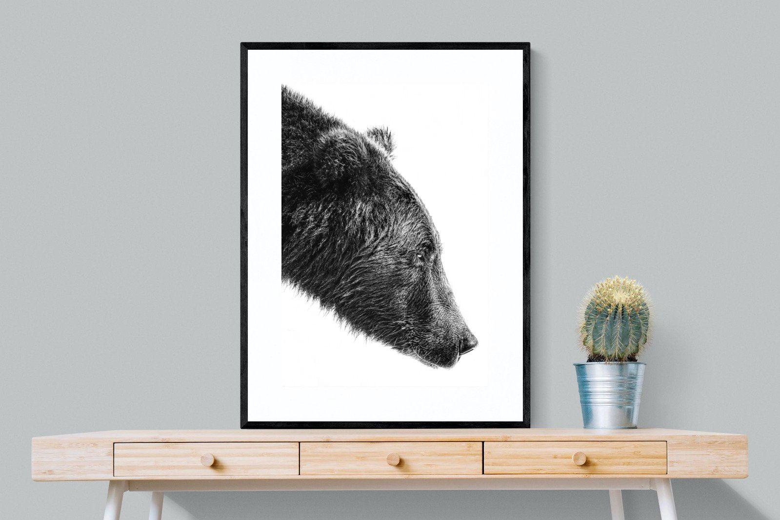 Bear-Wall_Art-75 x 100cm-Framed Print-Black-Pixalot