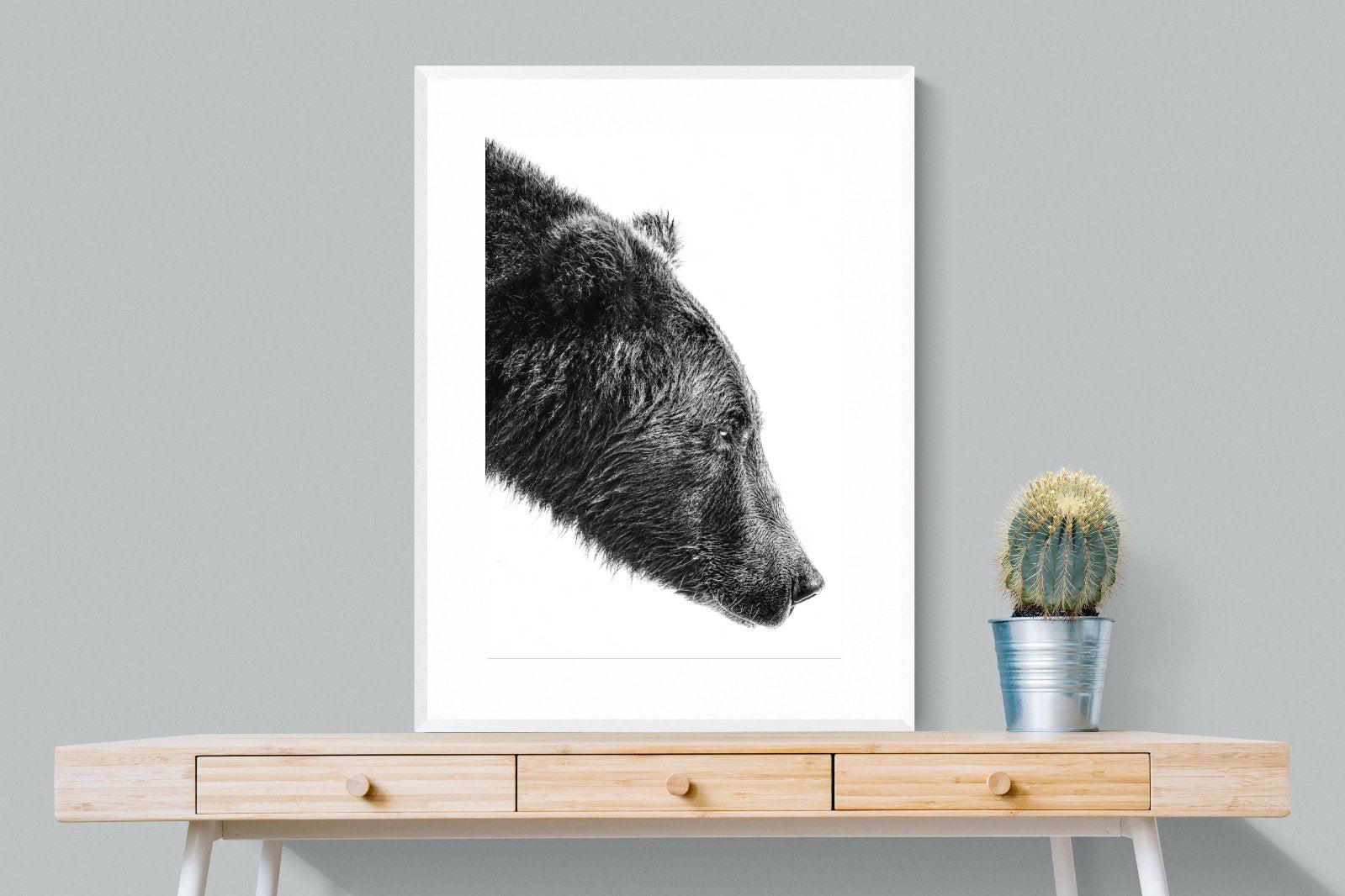 Bear-Wall_Art-75 x 100cm-Framed Print-White-Pixalot