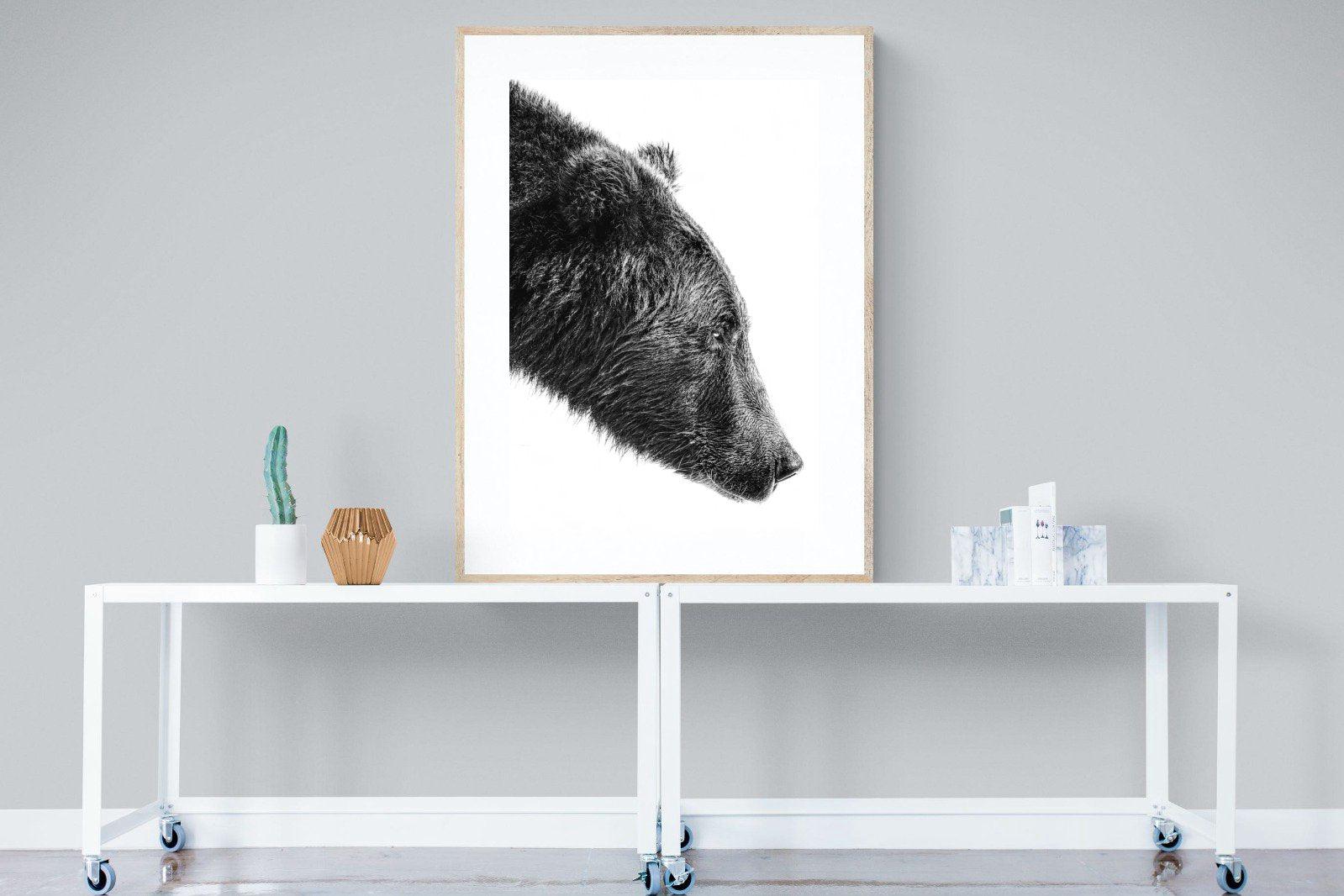 Bear-Wall_Art-90 x 120cm-Framed Print-Wood-Pixalot