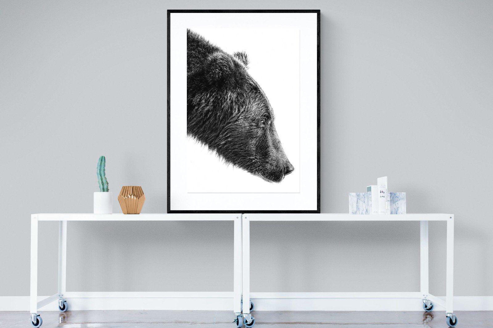 Bear-Wall_Art-90 x 120cm-Framed Print-Black-Pixalot