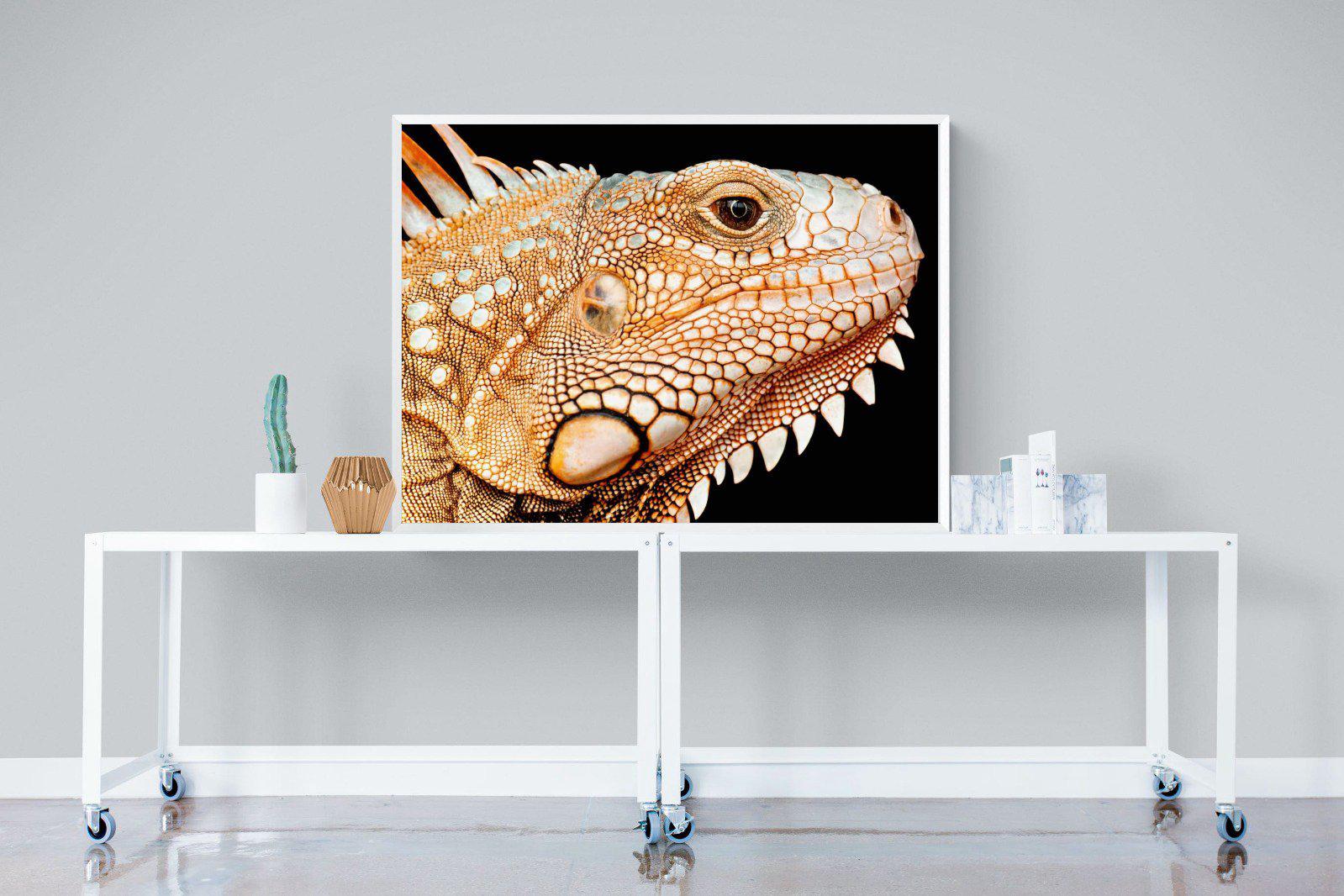 Bearded Dragon-Wall_Art-120 x 90cm-Mounted Canvas-White-Pixalot