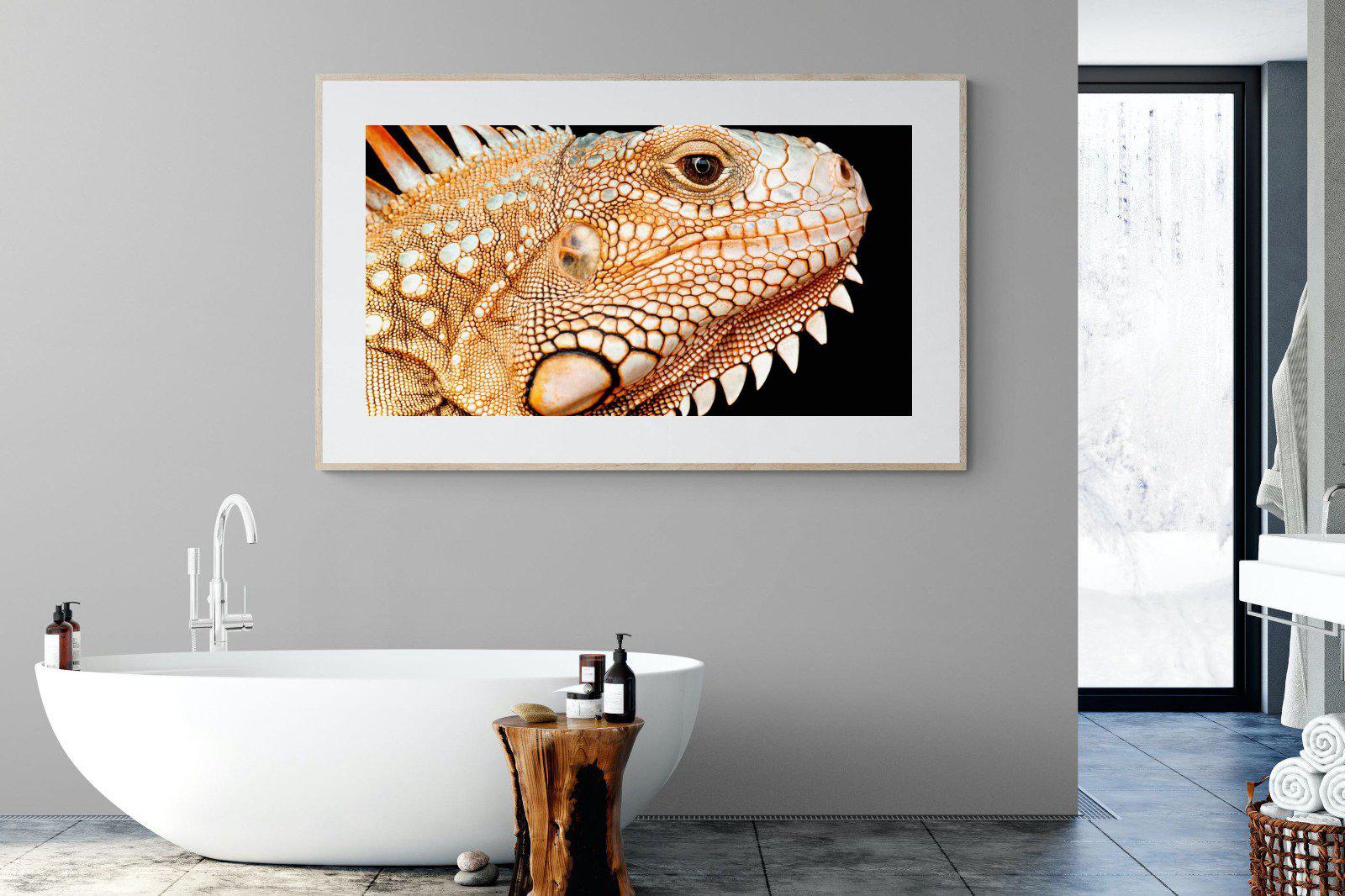 Bearded Dragon-Wall_Art-180 x 110cm-Framed Print-Wood-Pixalot