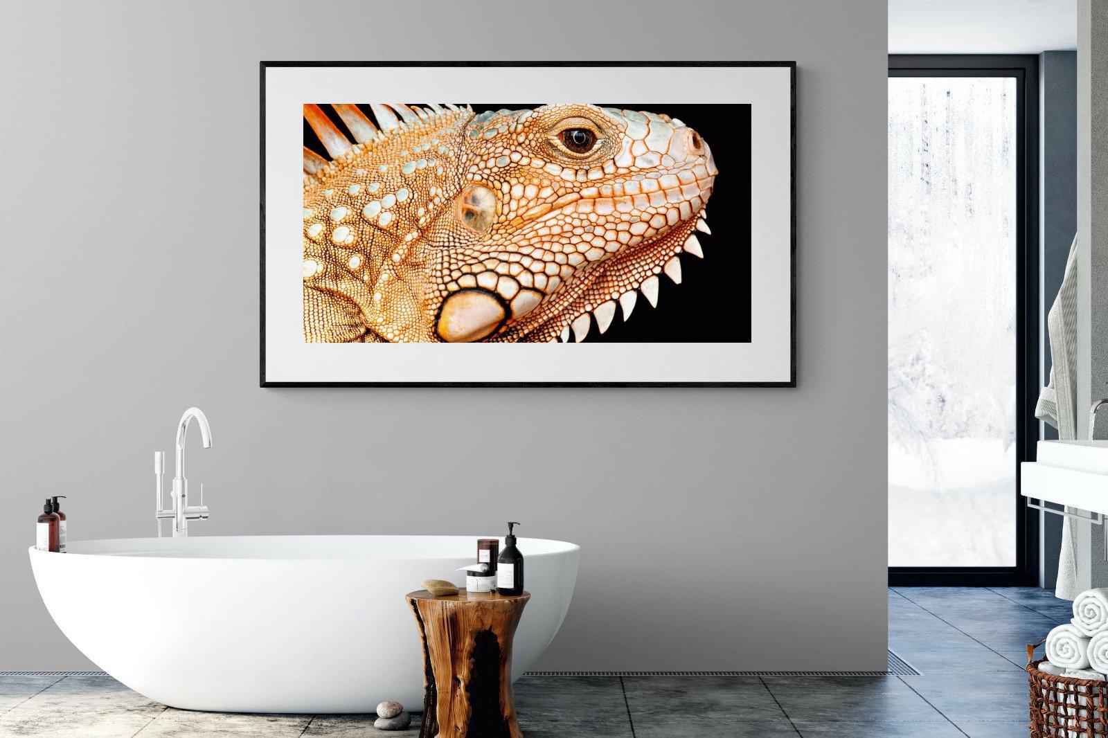 Bearded Dragon-Wall_Art-180 x 110cm-Framed Print-Black-Pixalot