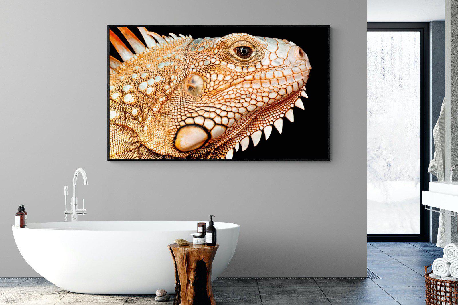 Bearded Dragon-Wall_Art-180 x 110cm-Mounted Canvas-Black-Pixalot