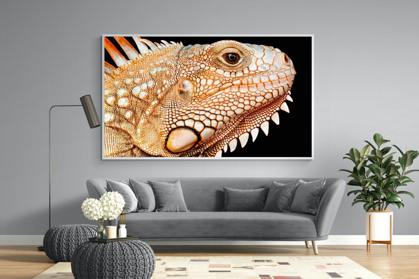 Bearded Dragon-Wall_Art-220 x 130cm-Mounted Canvas-White-Pixalot