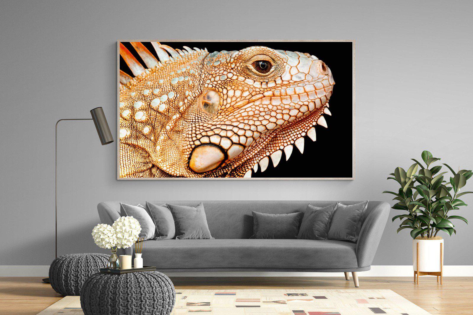 Bearded Dragon-Wall_Art-220 x 130cm-Mounted Canvas-Wood-Pixalot
