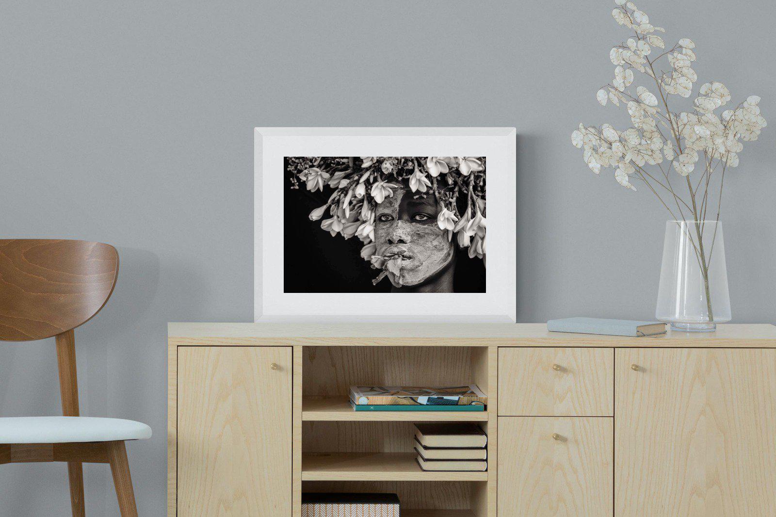 Beautification-Wall_Art-60 x 45cm-Framed Print-White-Pixalot
