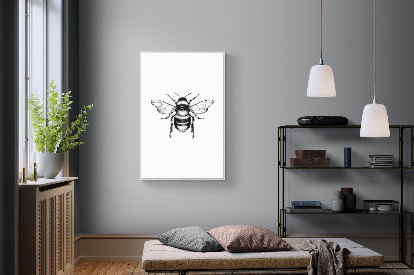 Bee-Wall_Art-100 x 150cm-Mounted Canvas-White-Pixalot