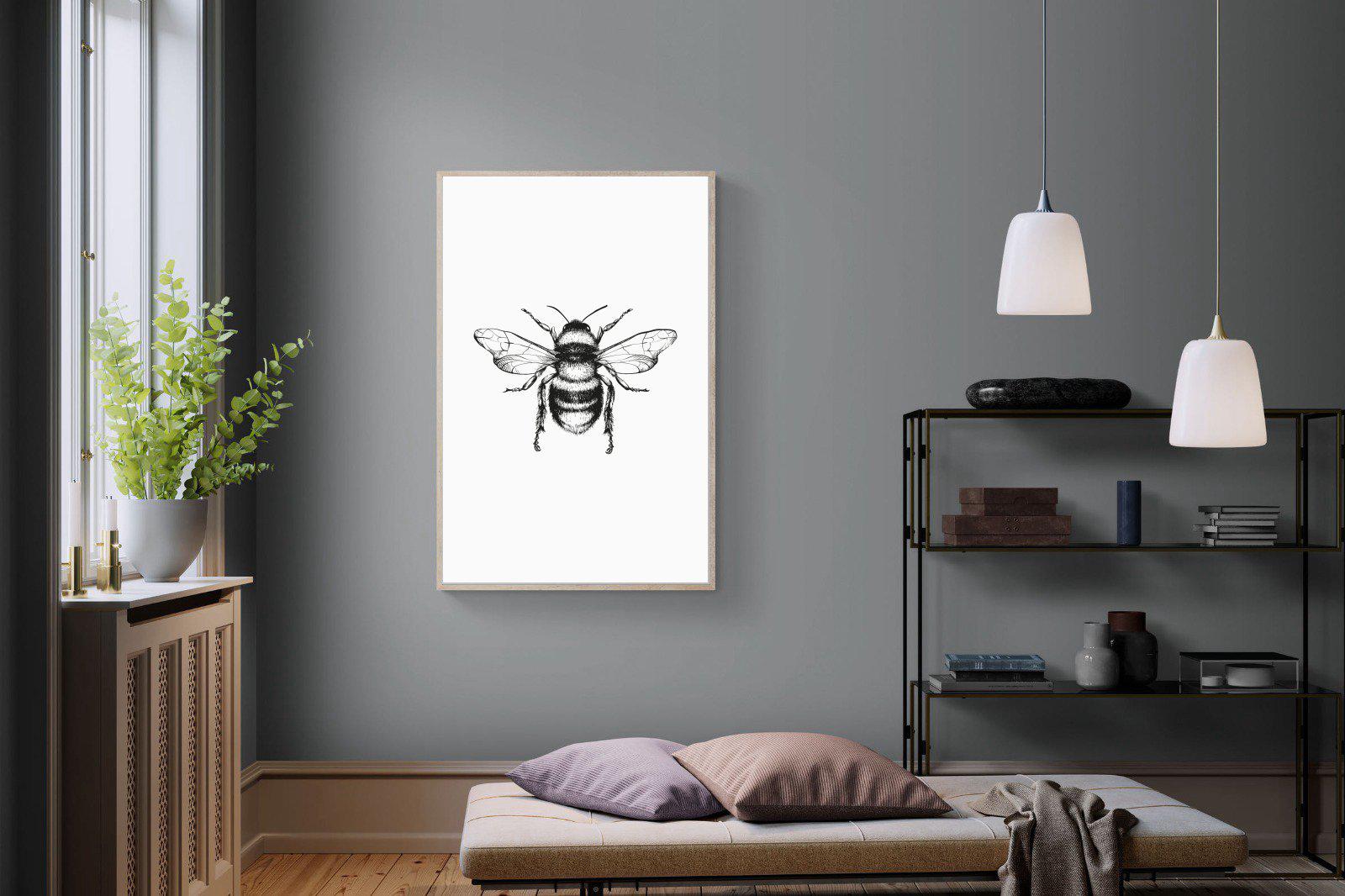 Bee-Wall_Art-100 x 150cm-Mounted Canvas-Wood-Pixalot