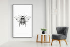 Bee-Wall_Art-130 x 220cm-Mounted Canvas-Black-Pixalot