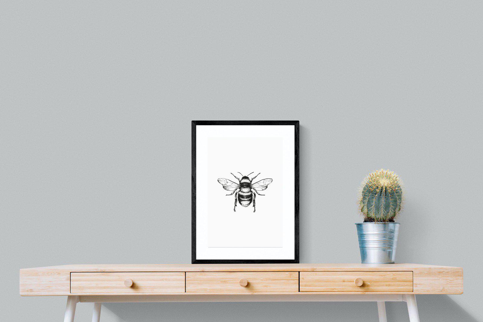 Bee-Wall_Art-45 x 60cm-Framed Print-Black-Pixalot