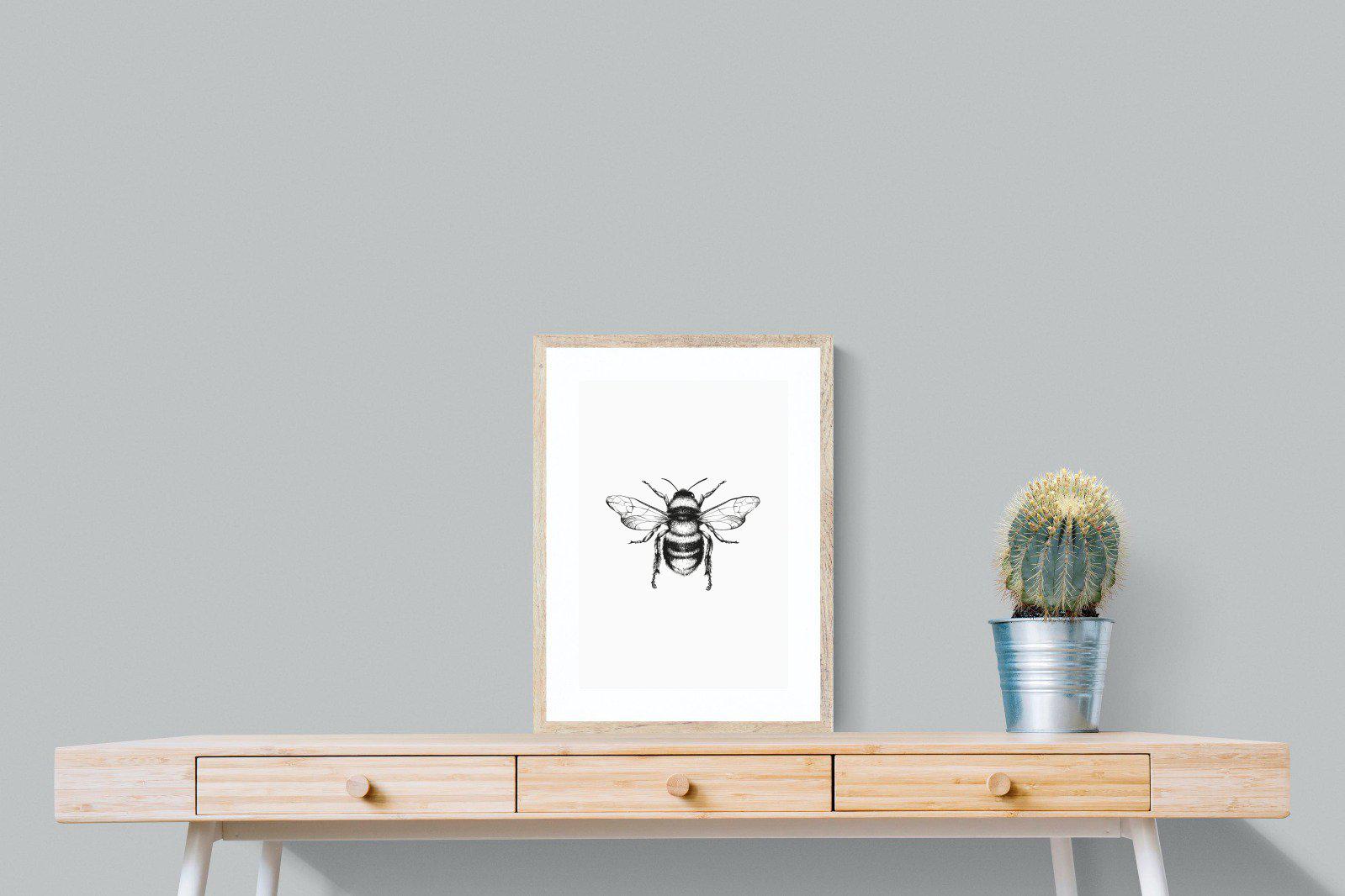 Bee-Wall_Art-45 x 60cm-Framed Print-Wood-Pixalot
