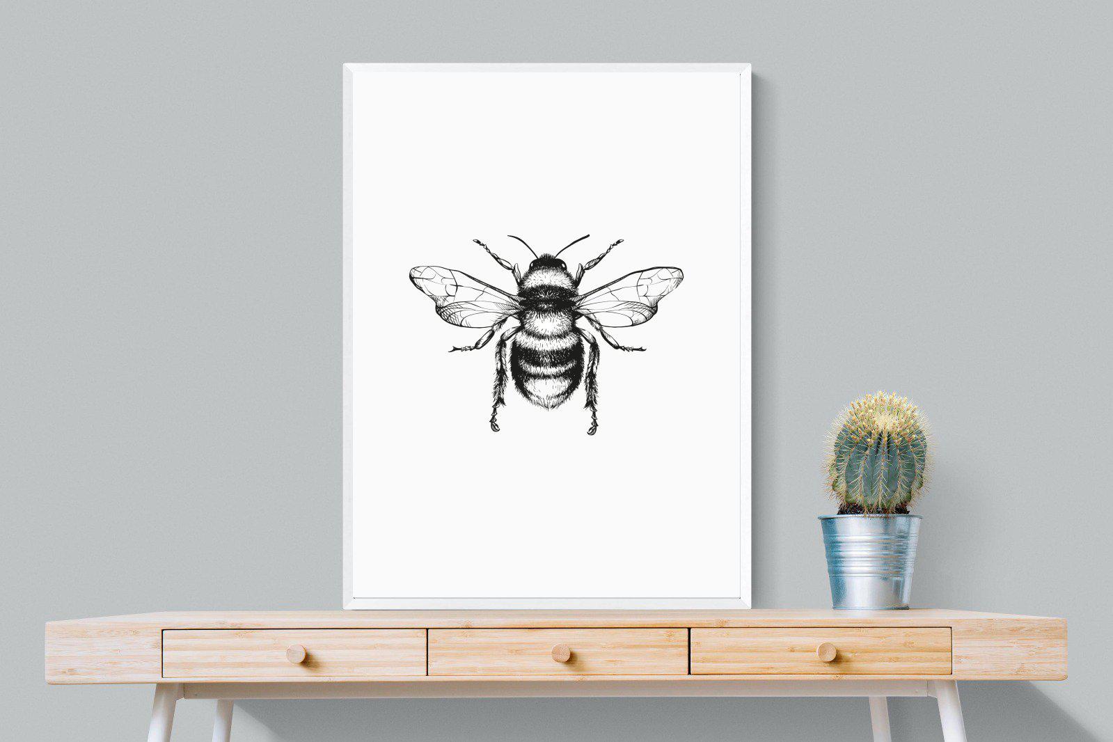 Bee-Wall_Art-75 x 100cm-Mounted Canvas-White-Pixalot