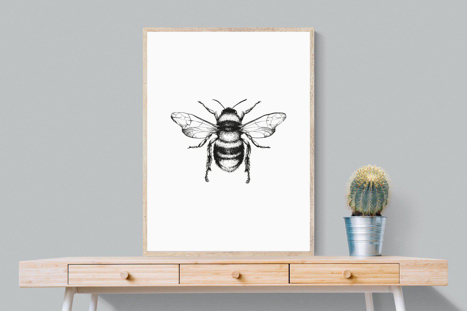 Bee-Wall_Art-75 x 100cm-Mounted Canvas-Wood-Pixalot