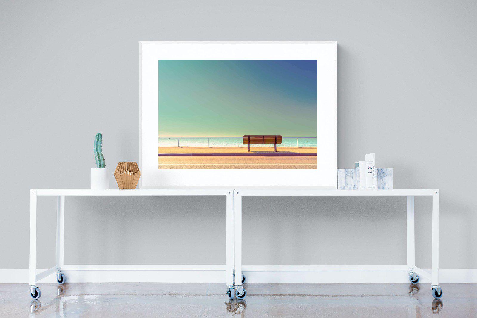 Bench-Wall_Art-120 x 90cm-Framed Print-White-Pixalot
