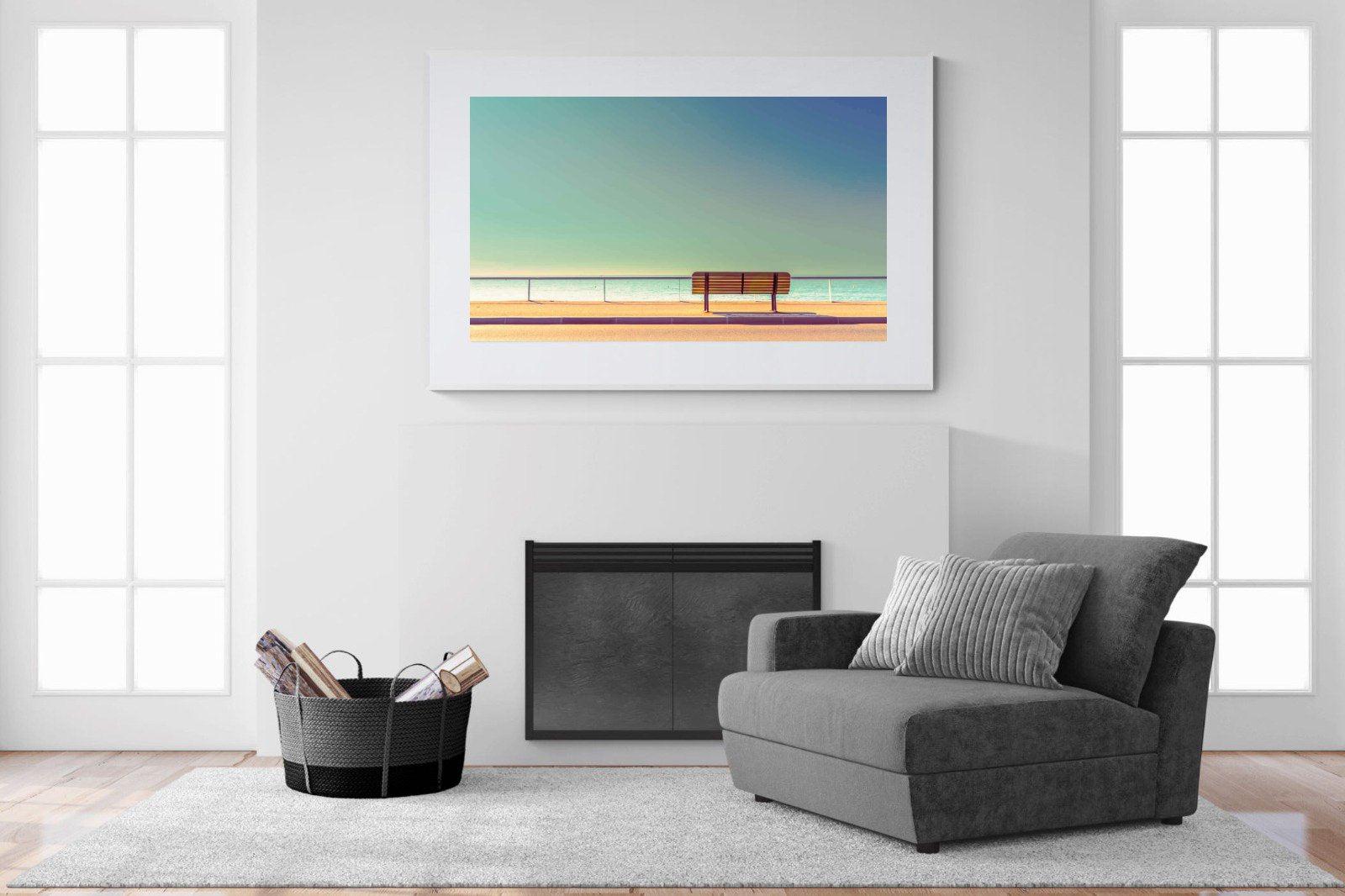 Bench-Wall_Art-150 x 100cm-Framed Print-White-Pixalot