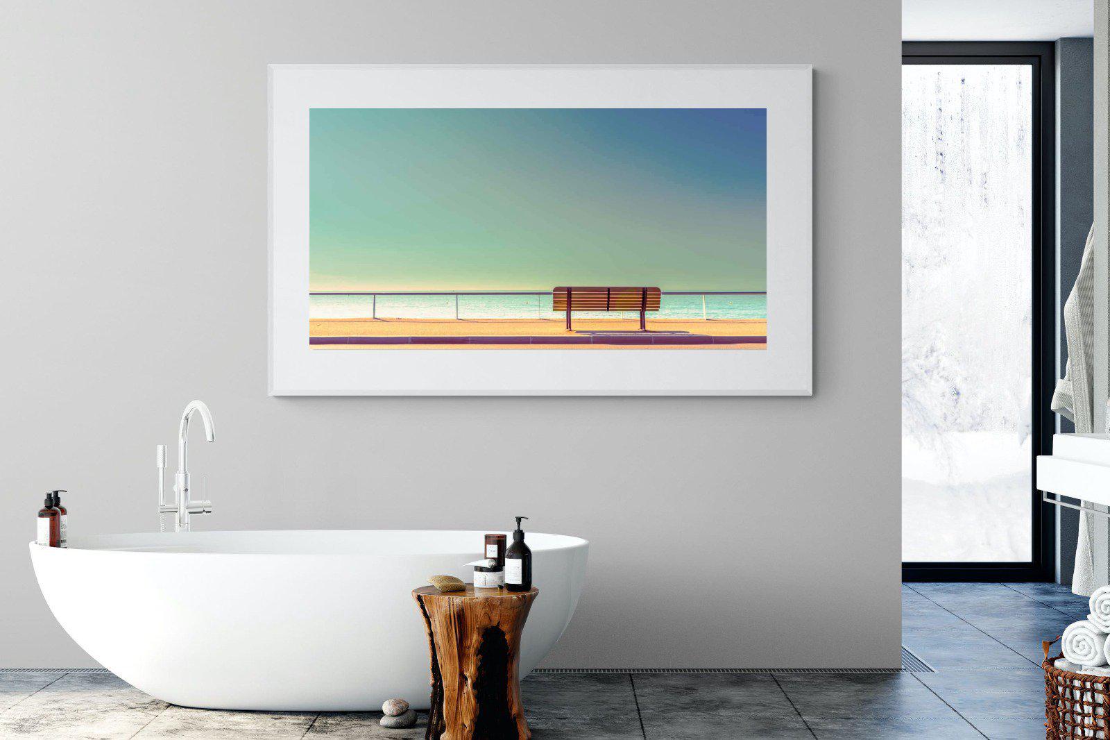 Bench-Wall_Art-180 x 110cm-Framed Print-White-Pixalot