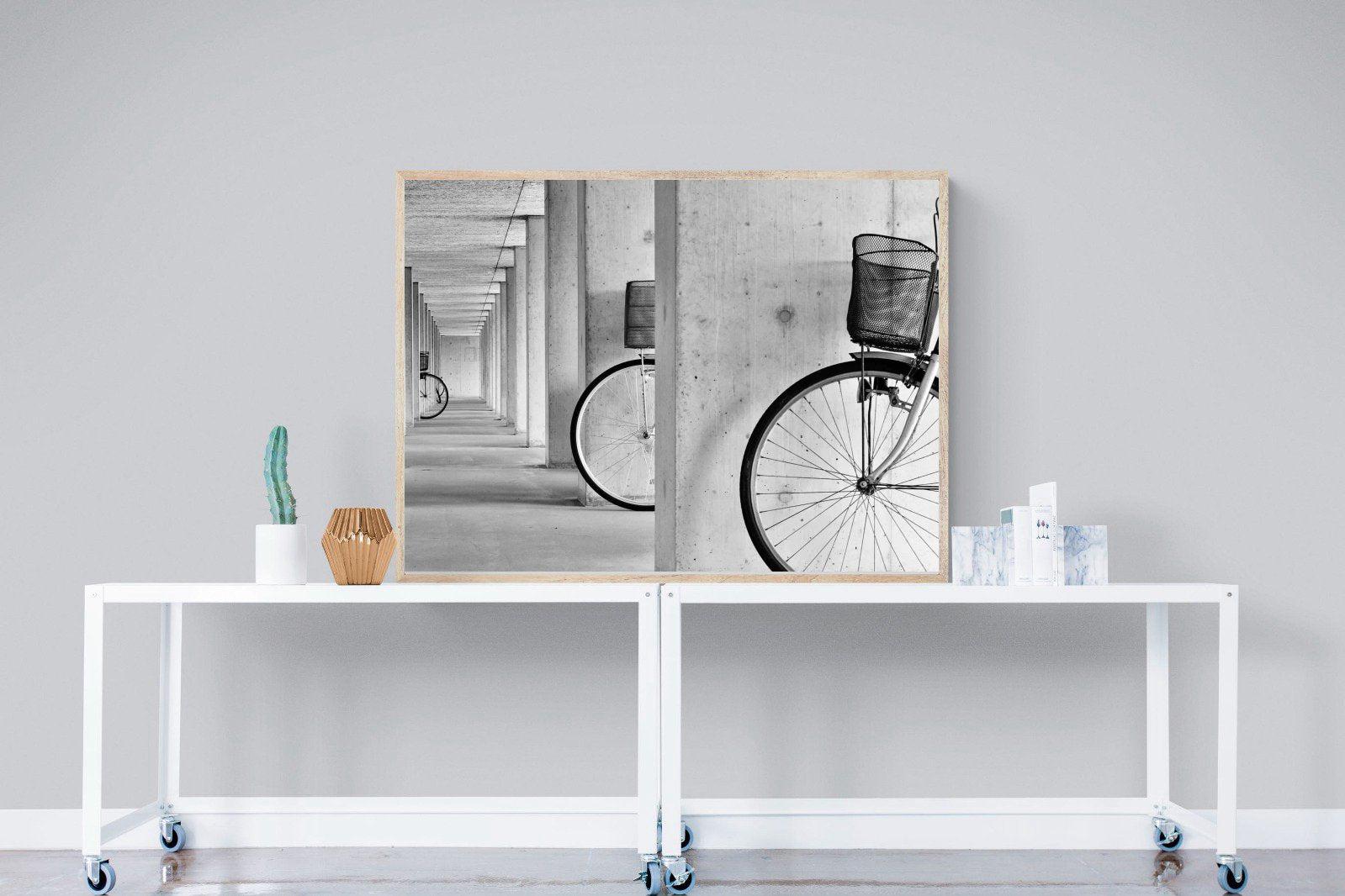 Bike & Basket-Wall_Art-120 x 90cm-Mounted Canvas-Wood-Pixalot