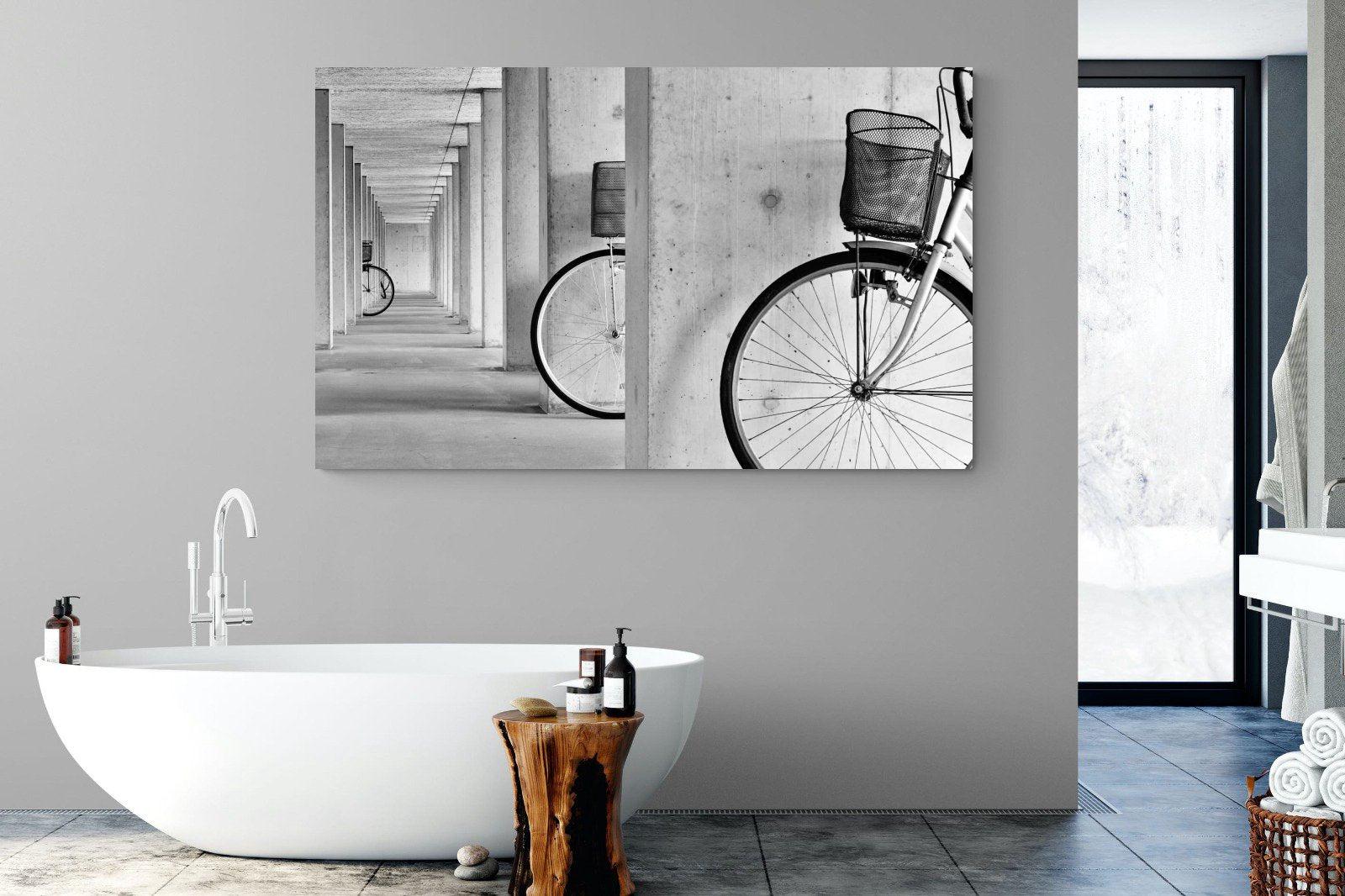 Bike & Basket-Wall_Art-180 x 110cm-Mounted Canvas-No Frame-Pixalot