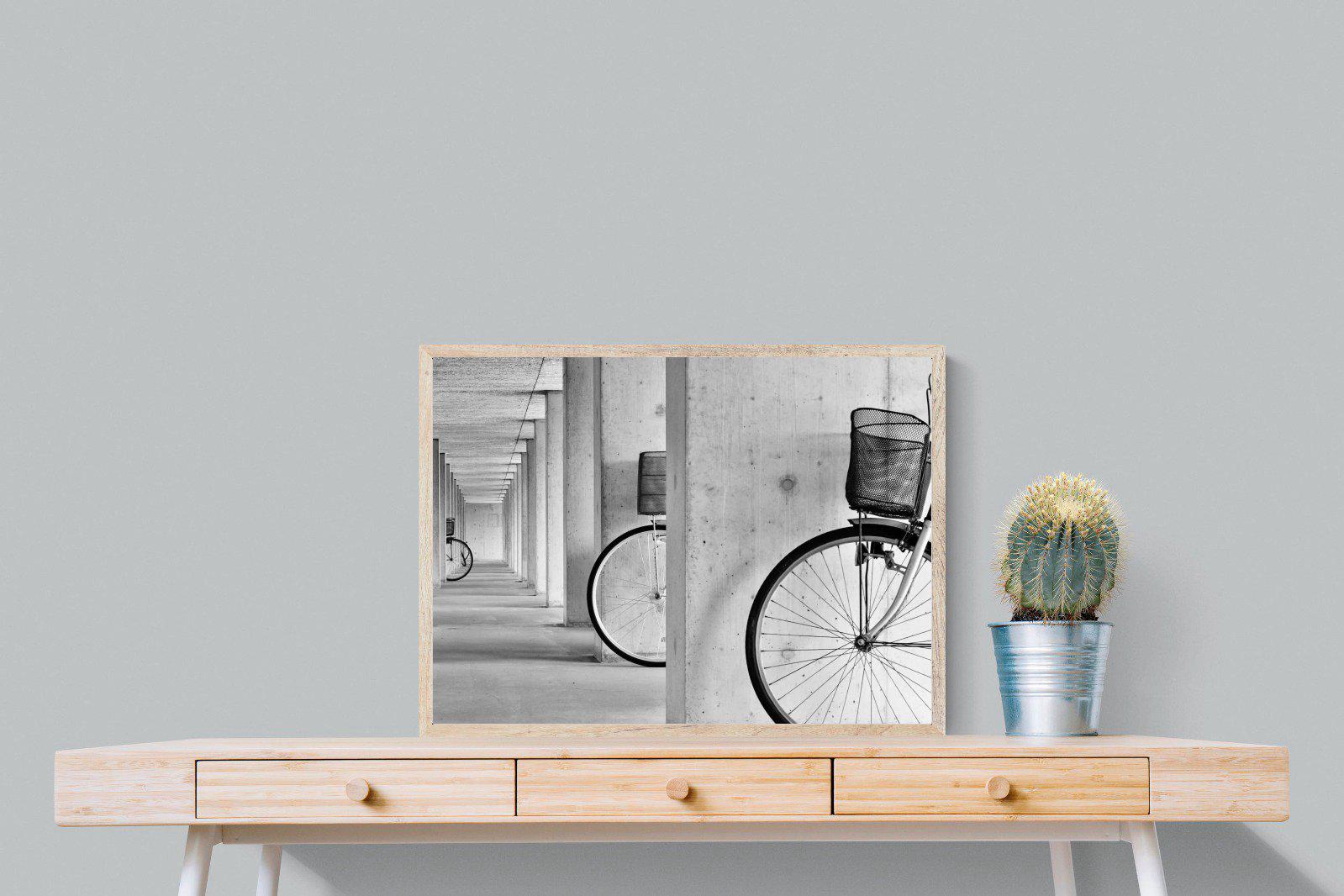 Bike & Basket-Wall_Art-80 x 60cm-Mounted Canvas-Wood-Pixalot